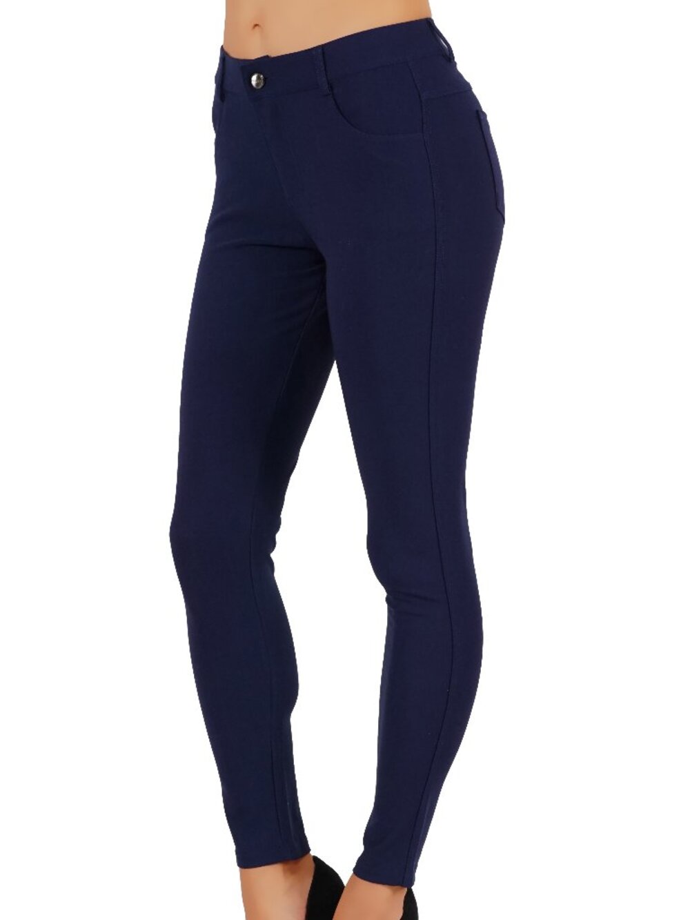 NWT Casual Office Pants Slim Women's Jean Look Buttery Soft Jeggings 01 - Picture 5 of 7